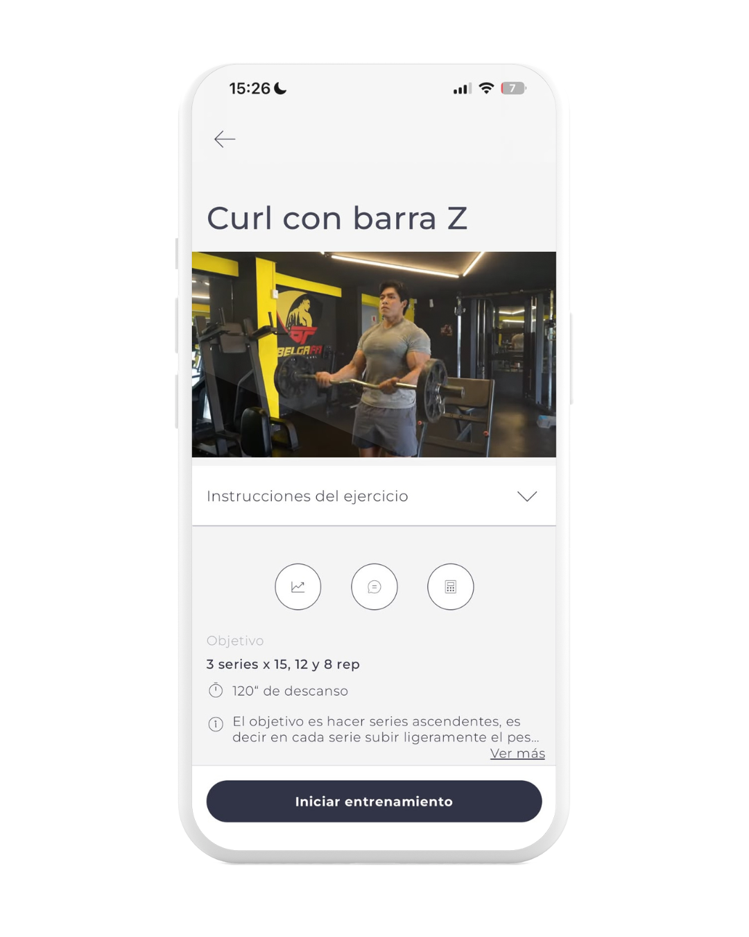 Entrenamiento y videos dentro de la app